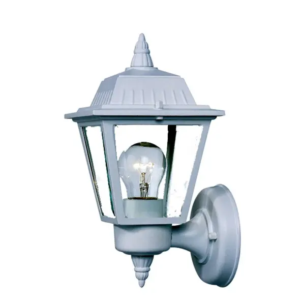 The Builder's Choice wall lantern offers timeless traditional styling with clear beveled glass and durable cast aluminum construction. At an exceptional value price point, it's ideal for builders and homeowners seeking reliable outdoor lighting.
