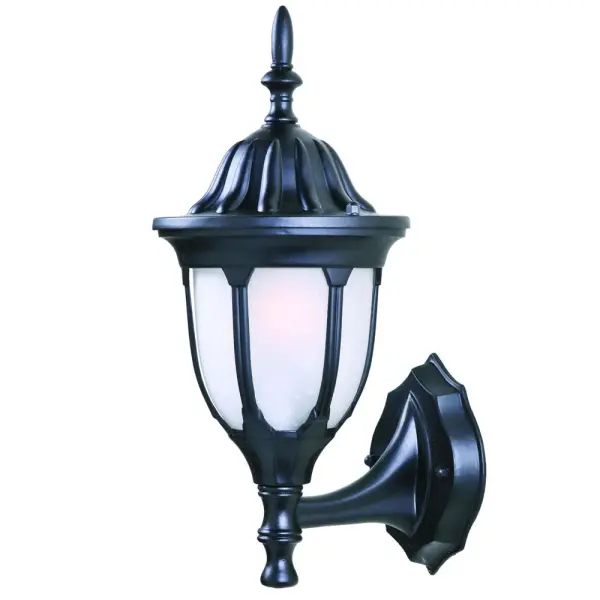 The Suffolk wall sconce combines traditional styling with modern durability. Its cast aluminum construction and matte black finish resist weather while the frosted glass provides soft, welcoming illumination for entryways and outdoor spaces.