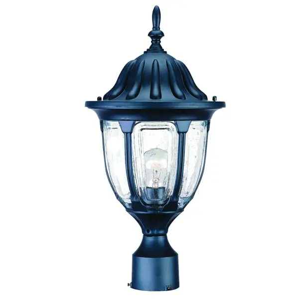 Suffolk 1-Light Outdoor Post Mount in Matte Black