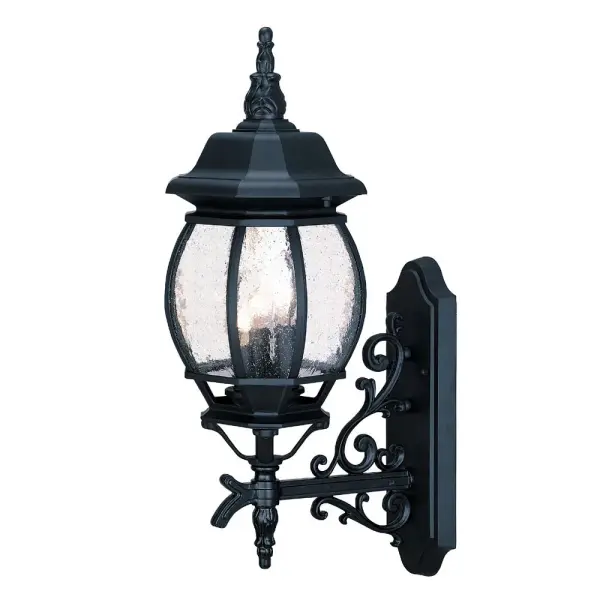 The Chateau wall lantern combines traditional design with modern durability. Cast aluminum construction ensures weather resistance, while clear beveled glass adds elegant light diffusion for entryways and outdoor spaces. - alternate view