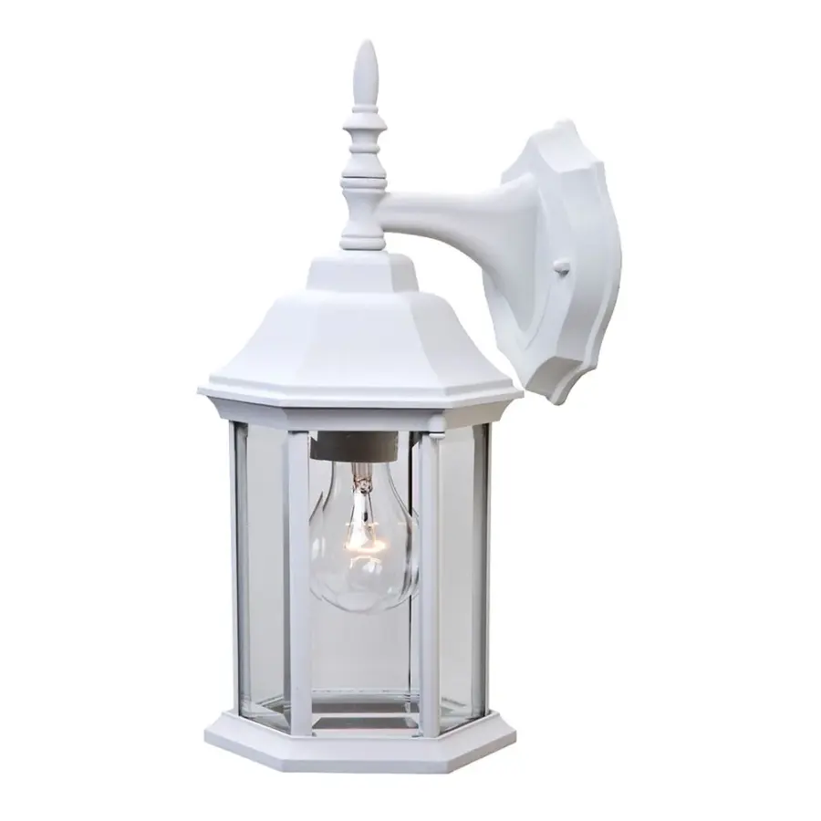 Craftsman 2 Outdoor Wall Lantern in Textured White