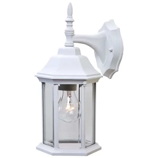 Craftsman 2 Outdoor Wall Lantern in Textured White