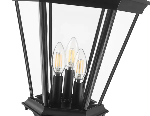 Richmond 3-Light Outdoor Post Mount in Matte Black - Image 3