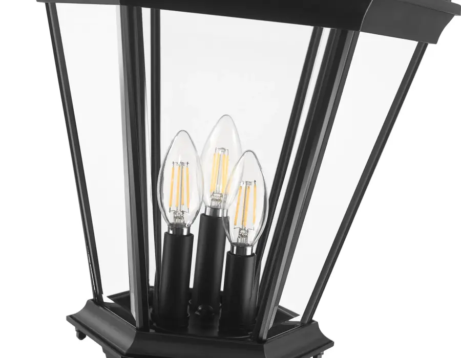 Richmond 3-Light Outdoor Post Mount in Matte Black - Image 3