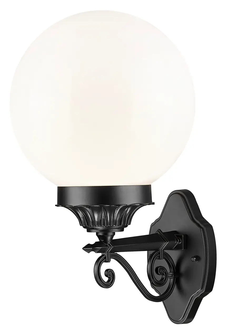 Modern Outdoor Wall Sconce with Classic Globe Design - Image 2