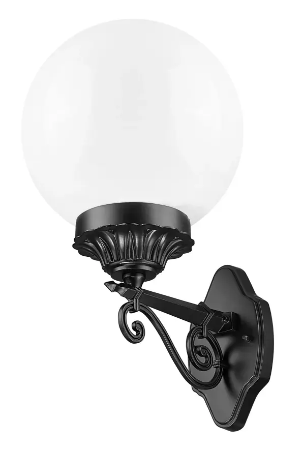 Modern Outdoor Wall Sconce with Classic Globe Design - Image 3