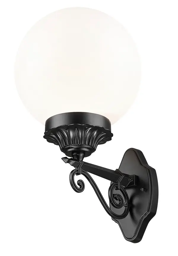 Modern Outdoor Wall Sconce with Classic Globe Design - Image 4