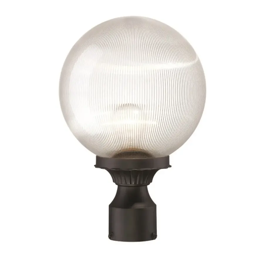 Classic Outdoor Post Lantern with Prismatic Globe and Durable Finish