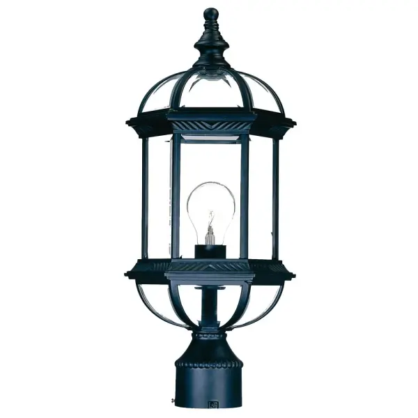 Dover 1-Light Outdoor Post Mount in Matte Black
