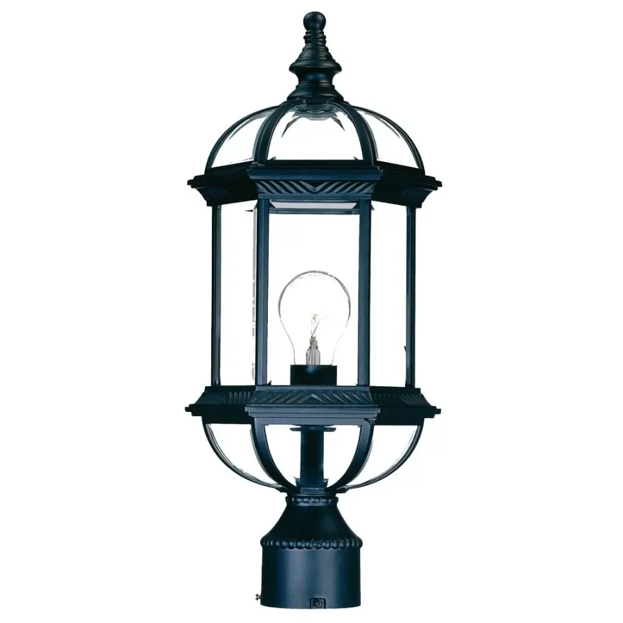Dover 1-Light Outdoor Post Mount in Matte Black