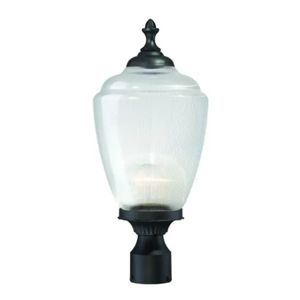 The Acorn post mount combines traditional styling with durable cast aluminum construction and a clear prismatic globe. At 20.25" tall, it provides welcoming illumination for pathways, driveways, and outdoor spaces.