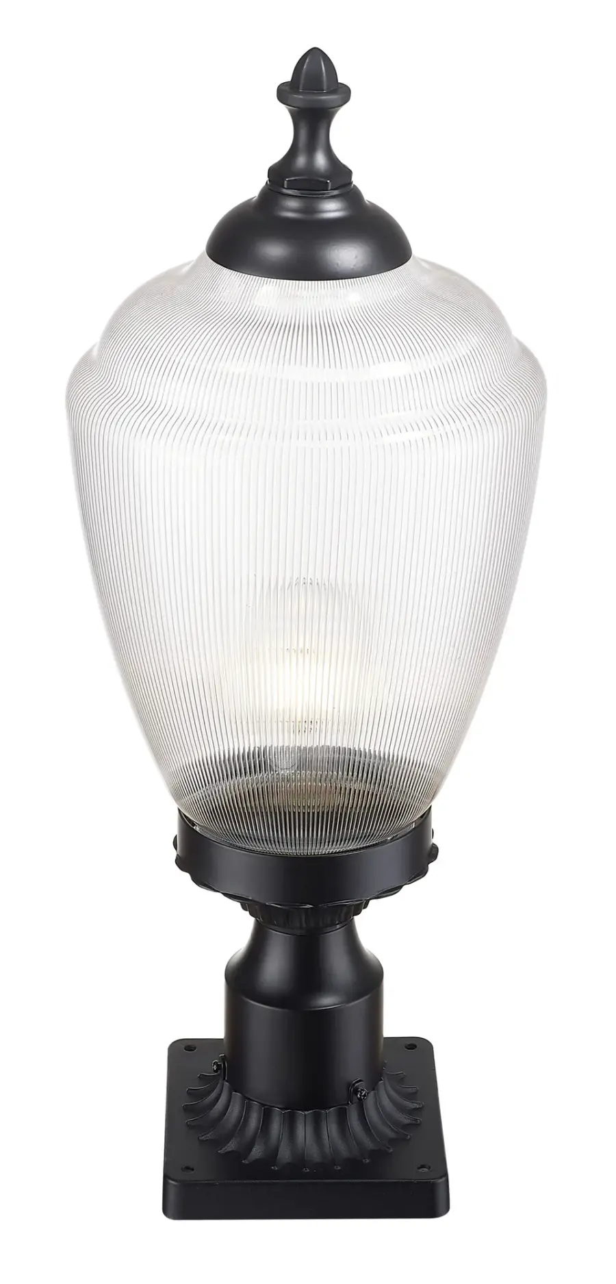 Acorn 1-Light Outdoor Post Mount in Matte Black - Image 3