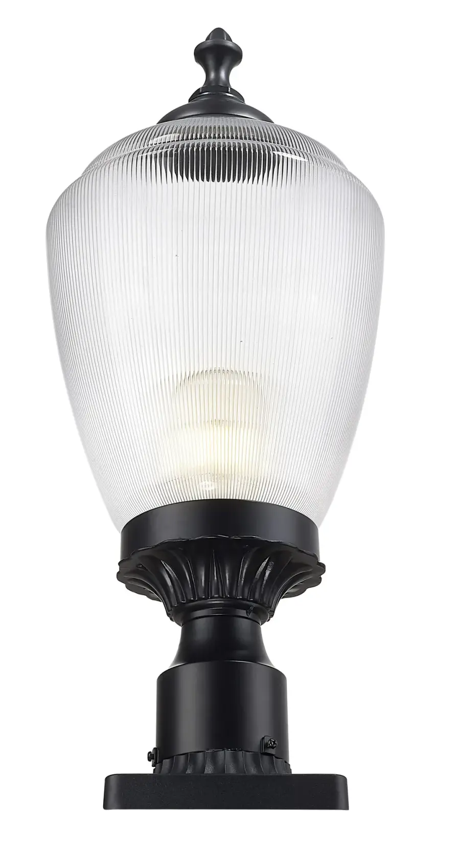 Acorn 1-Light Outdoor Post Mount in Matte Black - Image 5