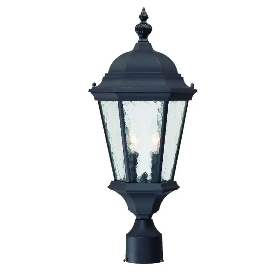 Telfair 2-Light Outdoor Post Mount in Matte Black