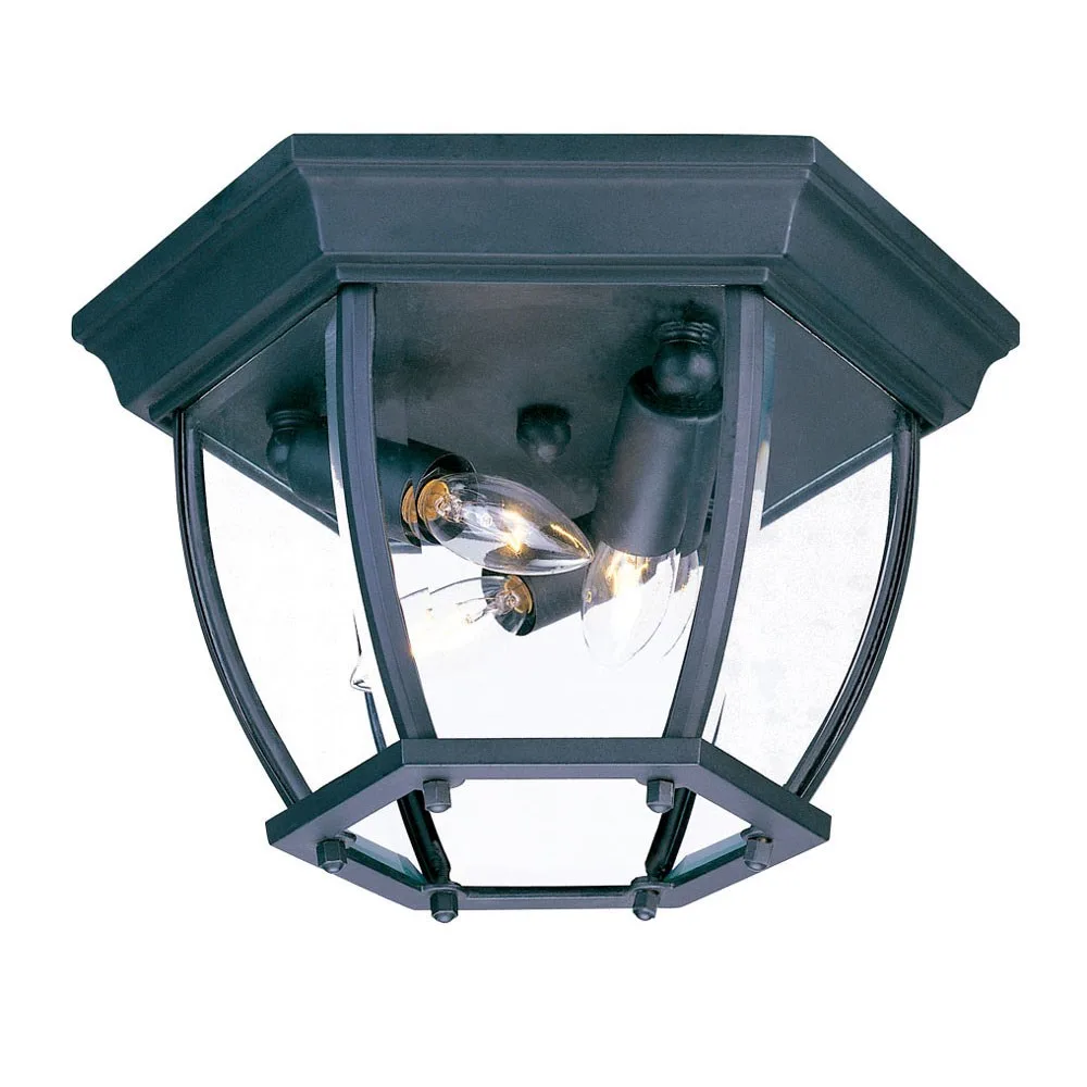 Outdoor Flush Mount 3-Light Ceiling Fixture