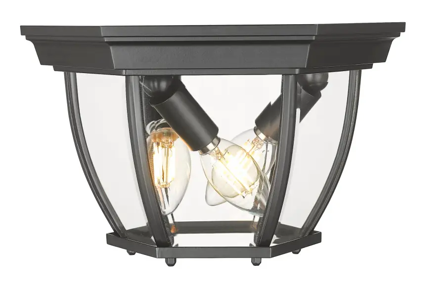 Outdoor Flush Mount 3-Light Ceiling Fixture - Image 3