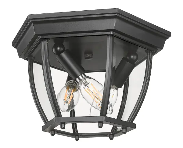 Outdoor Flush Mount 3-Light Ceiling Fixture - Image 4