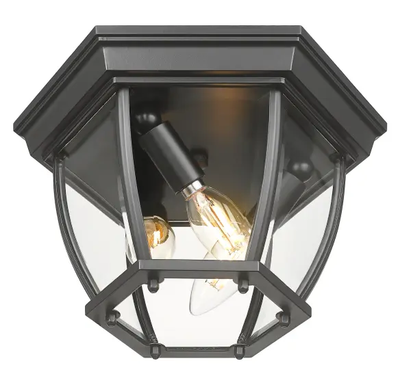 Outdoor Flush Mount 3-Light Ceiling Fixture - Image 5