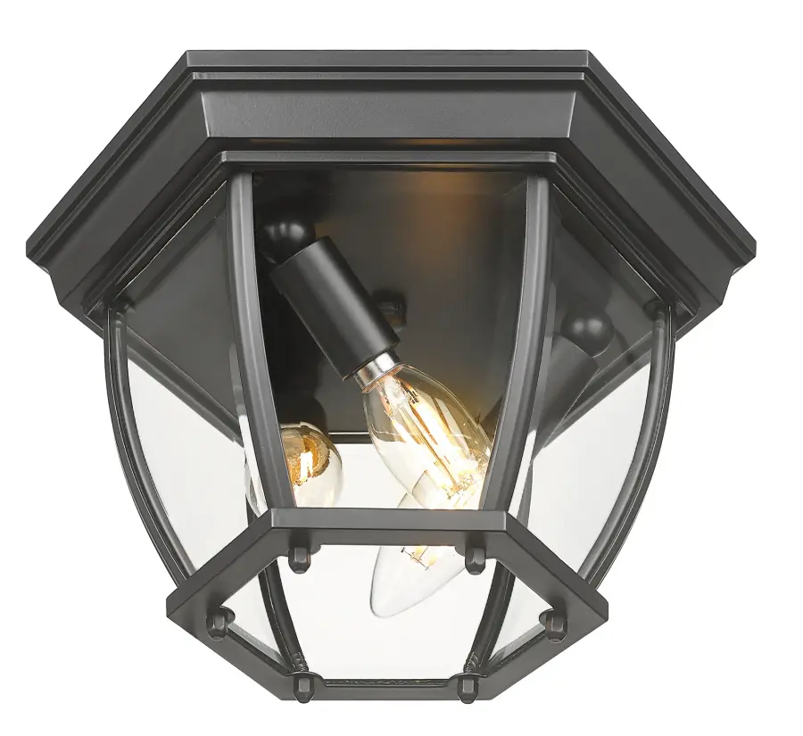 Outdoor Flush Mount 3-Light Ceiling Fixture - Image 5