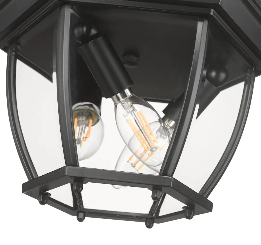 Outdoor Flush Mount 3-Light Ceiling Fixture - Image 7