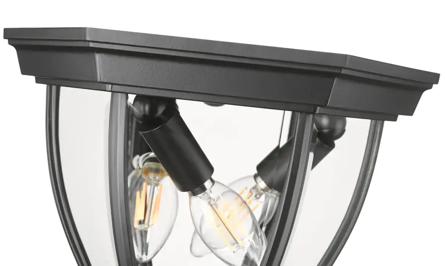 Outdoor Flush Mount 3-Light Ceiling Fixture - Image 8