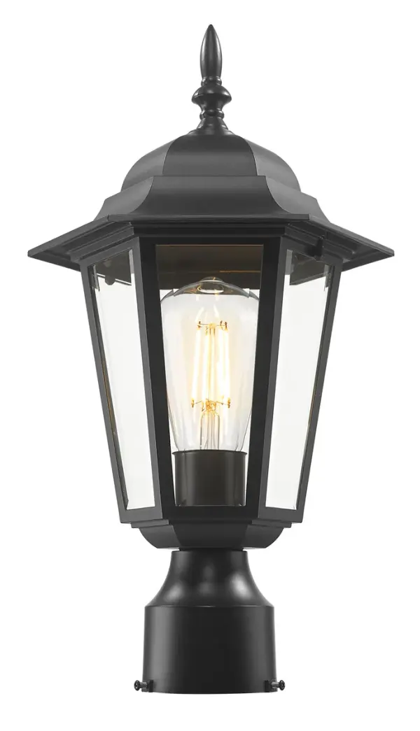 Camelot 1-Light Outdoor Post Mount in Matte Black - Image 5