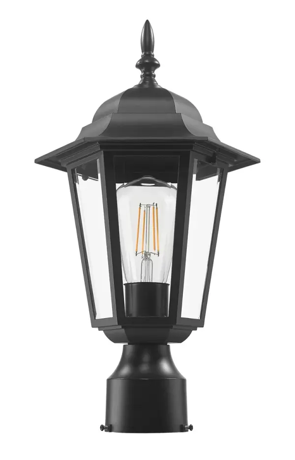 Camelot 1-Light Outdoor Post Mount in Matte Black - Image 6