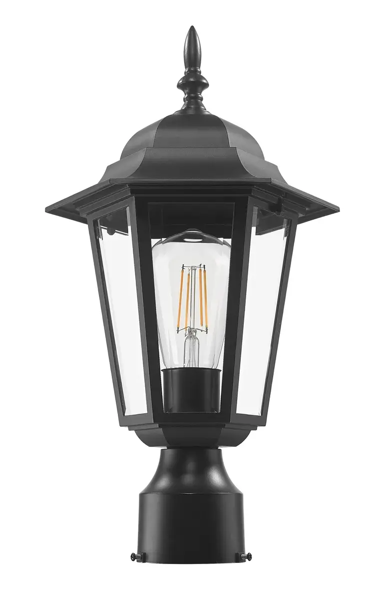 Camelot 1-Light Outdoor Post Mount in Matte Black - Image 6