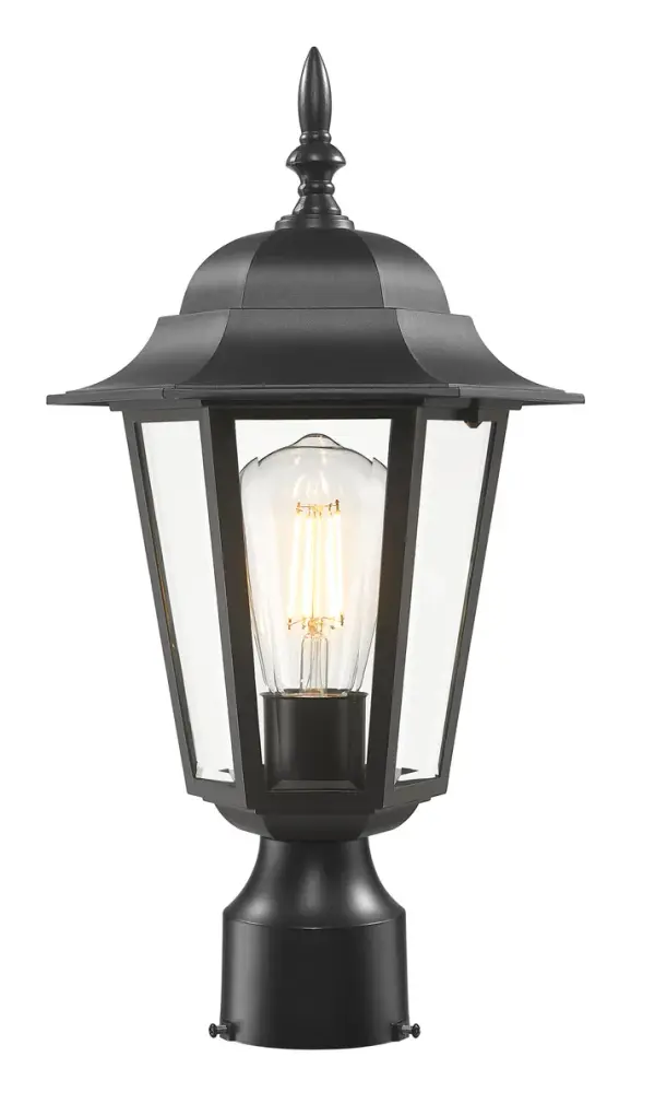 Camelot 1-Light Outdoor Post Mount in Matte Black - Image 7