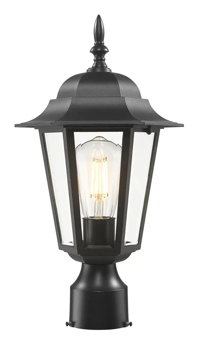 Camelot 1-Light Outdoor Post Mount in Matte Black - Image 7