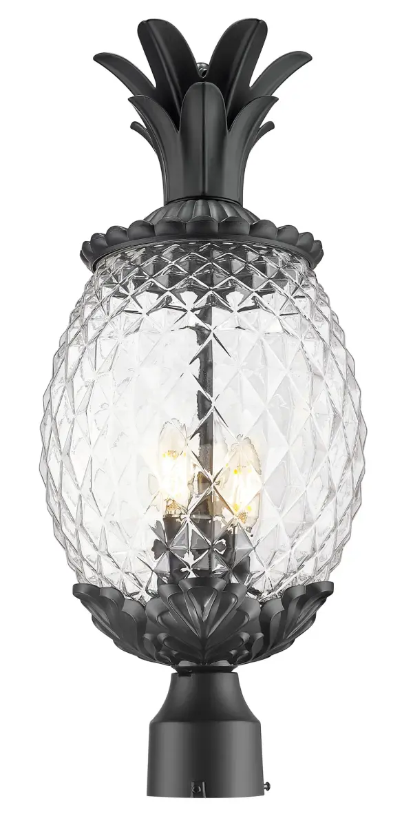 Lanai 3-Light Outdoor Post Mount in Matte Black - Image 2