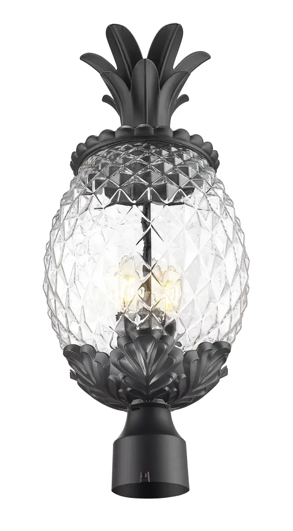 Lanai 3-Light Outdoor Post Mount in Matte Black - Image 8