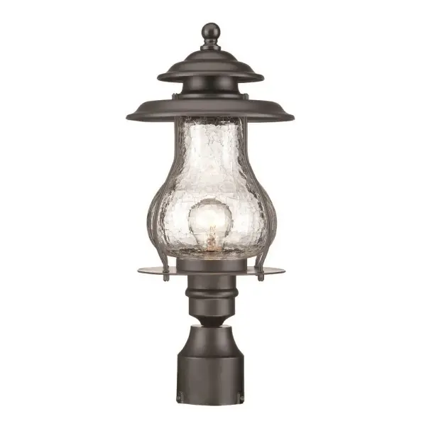 Blue Ridge 1-Light Outdoor Post Mount in Matte Black