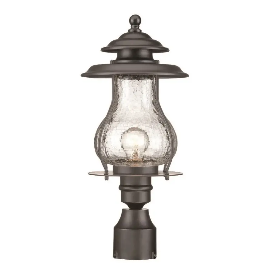 Blue Ridge 1-Light Outdoor Post Mount in Matte Black