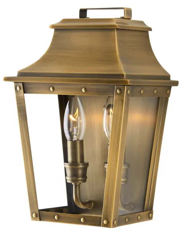 Classic Brass Outdoor Sconce with Timeless Lantern Design - Image 2
