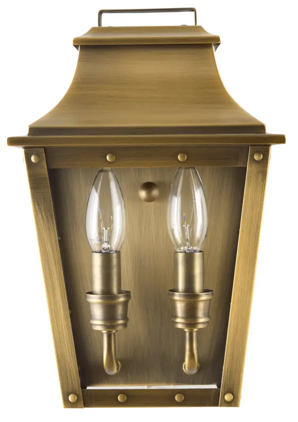 Classic Brass Outdoor Sconce with Timeless Lantern Design - Image 3