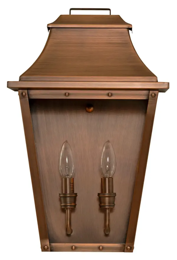 Classic Copper Outdoor Sconce with Timeless Patina Finish - Image 2