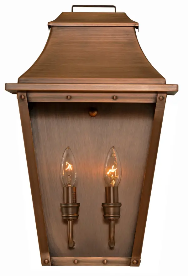Classic Copper Outdoor Sconce with Timeless Patina Finish - Image 3