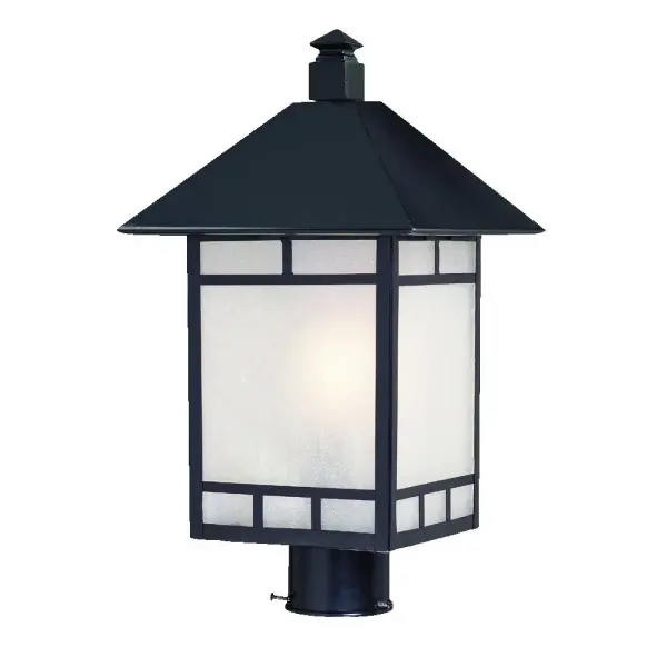 Artisan 1-Light Outdoor Post Mount in Matte Black - Image 1