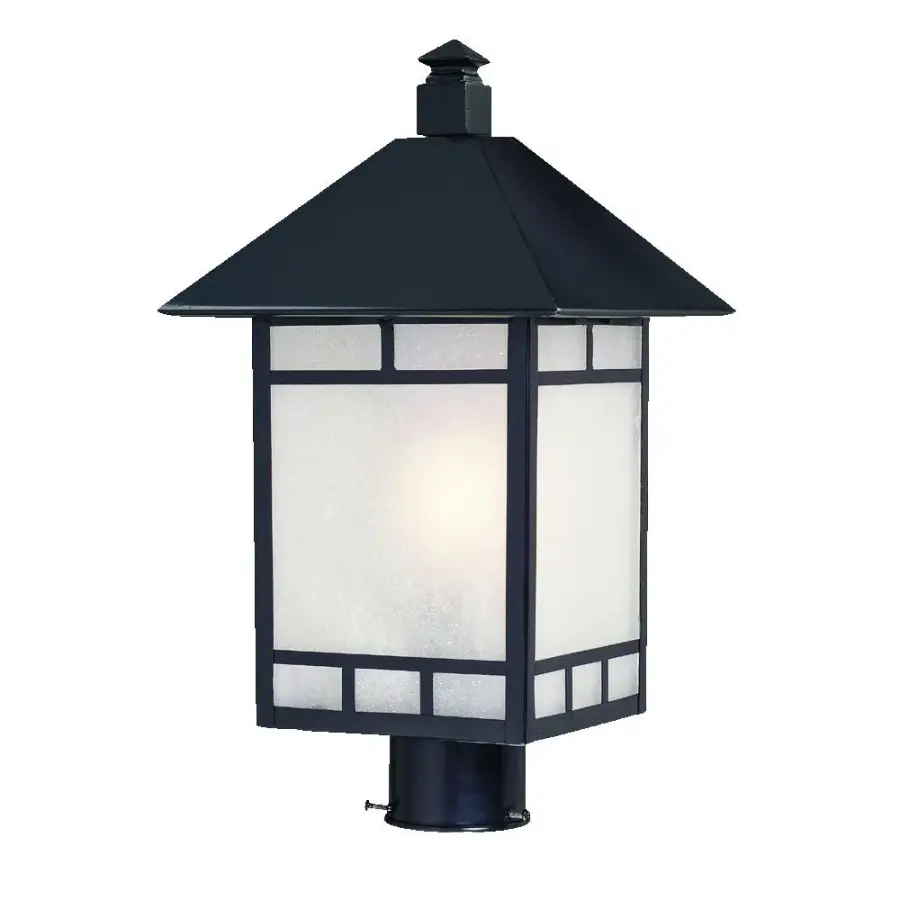 Artisan 1-Light Outdoor Post Mount in Matte Black - Image 1