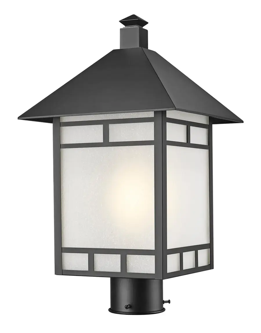 Artisan 1-Light Outdoor Post Mount in Matte Black - Image 2