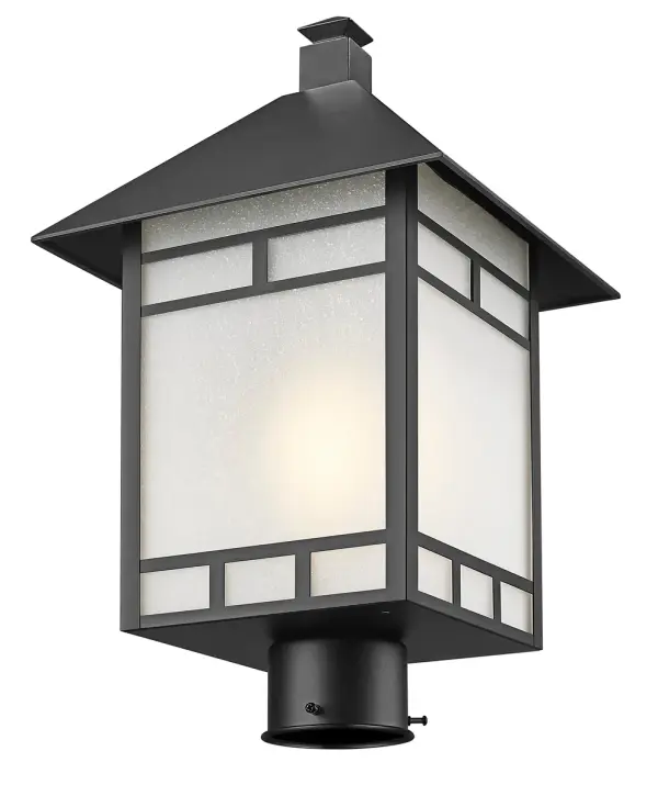 Artisan 1-Light Outdoor Post Mount in Matte Black - Image 3