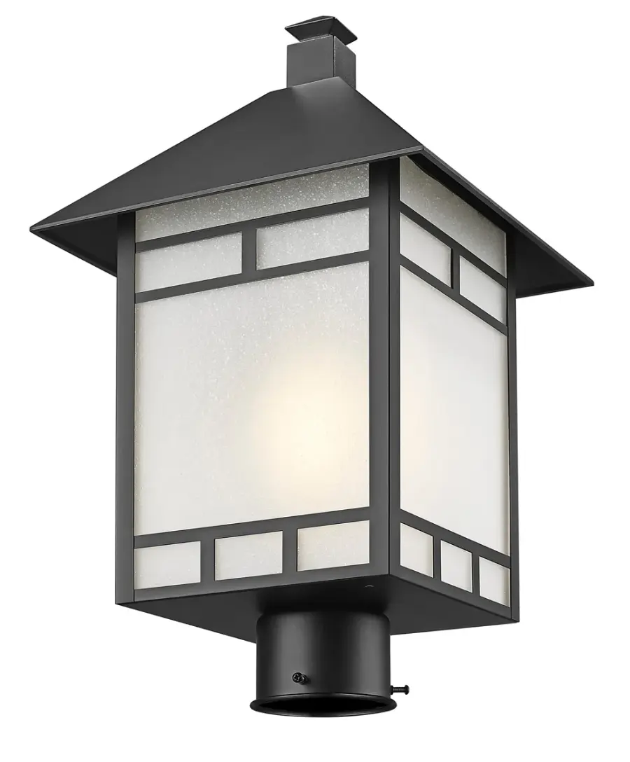 Artisan 1-Light Outdoor Post Mount in Matte Black - Image 3