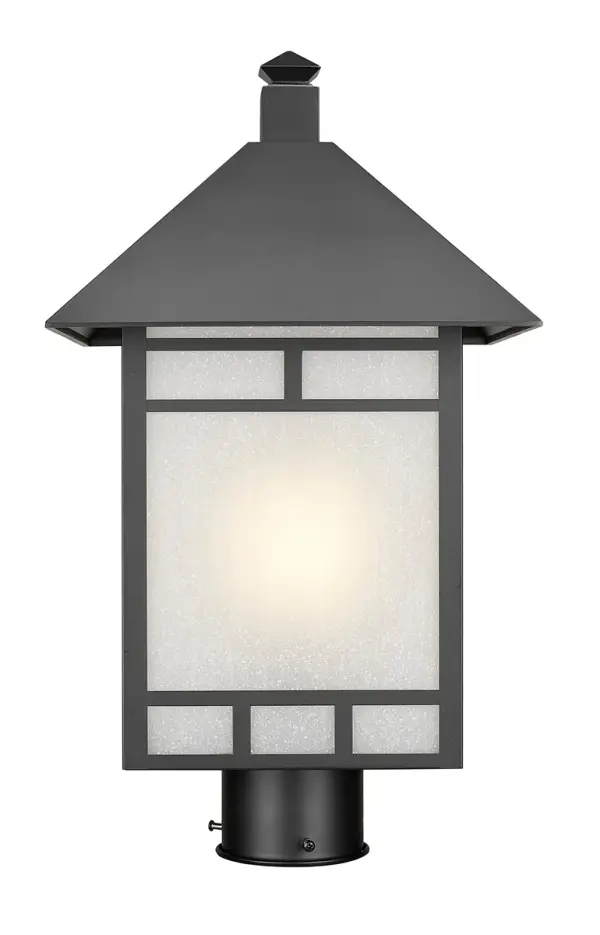 Artisan 1-Light Outdoor Post Mount in Matte Black - Image 5