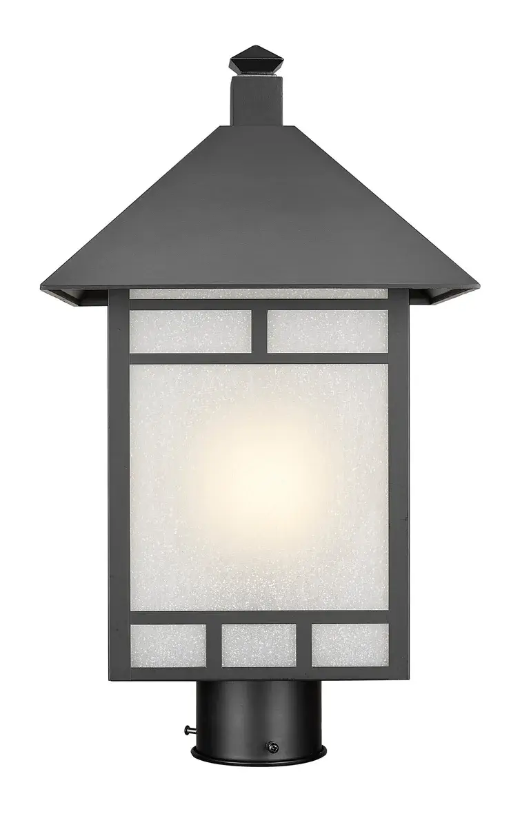 Artisan 1-Light Outdoor Post Mount in Matte Black - Image 5