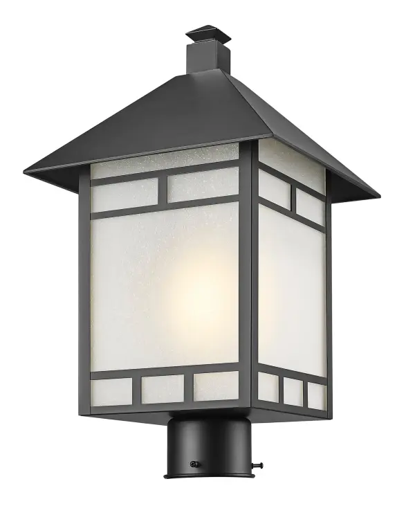 Artisan 1-Light Outdoor Post Mount in Matte Black - Image 6