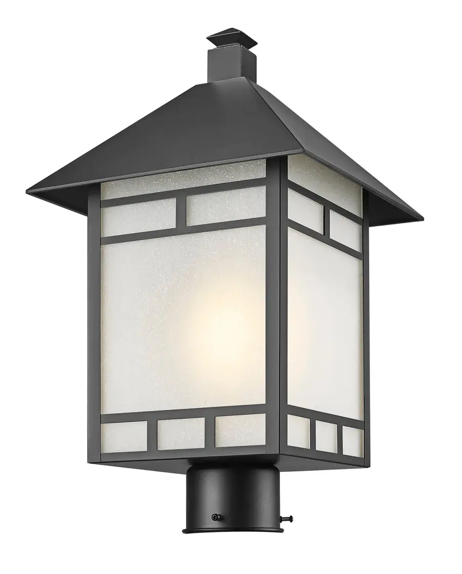 Artisan 1-Light Outdoor Post Mount in Matte Black - Image 6