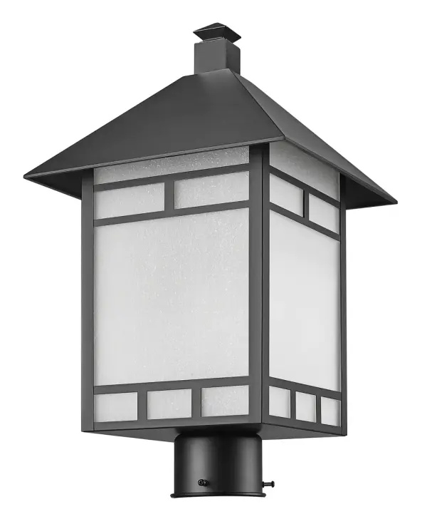 Artisan 1-Light Outdoor Post Mount in Matte Black - Image 7