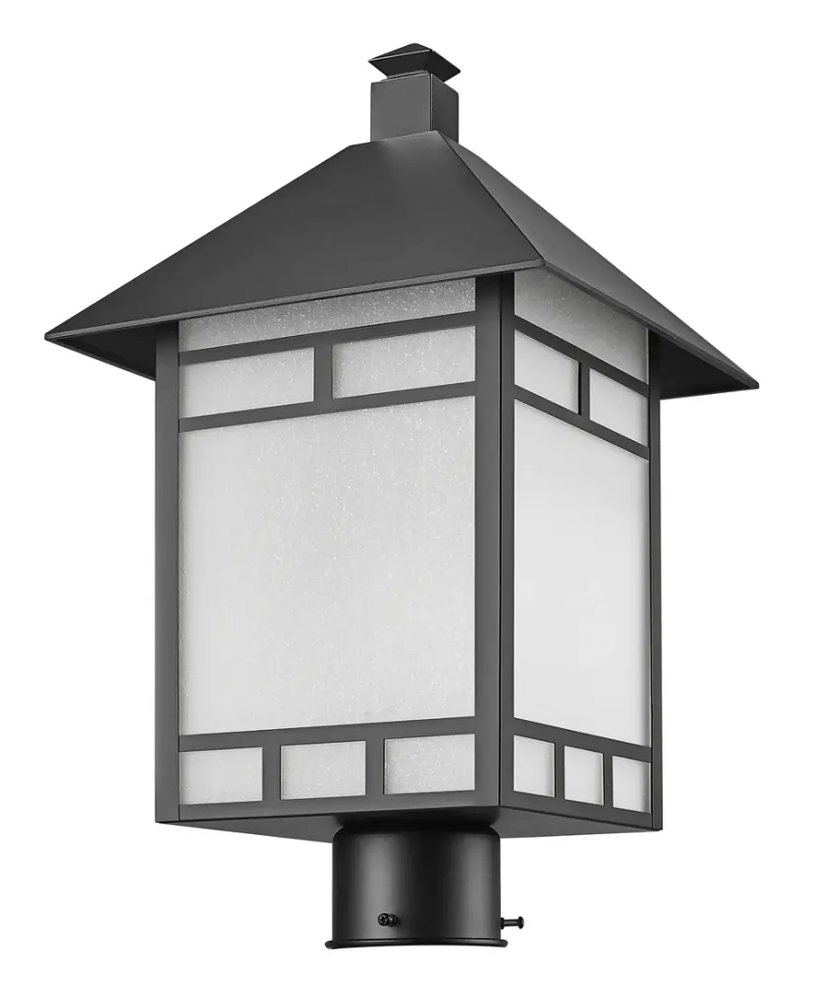 Artisan 1-Light Outdoor Post Mount in Matte Black - Image 7