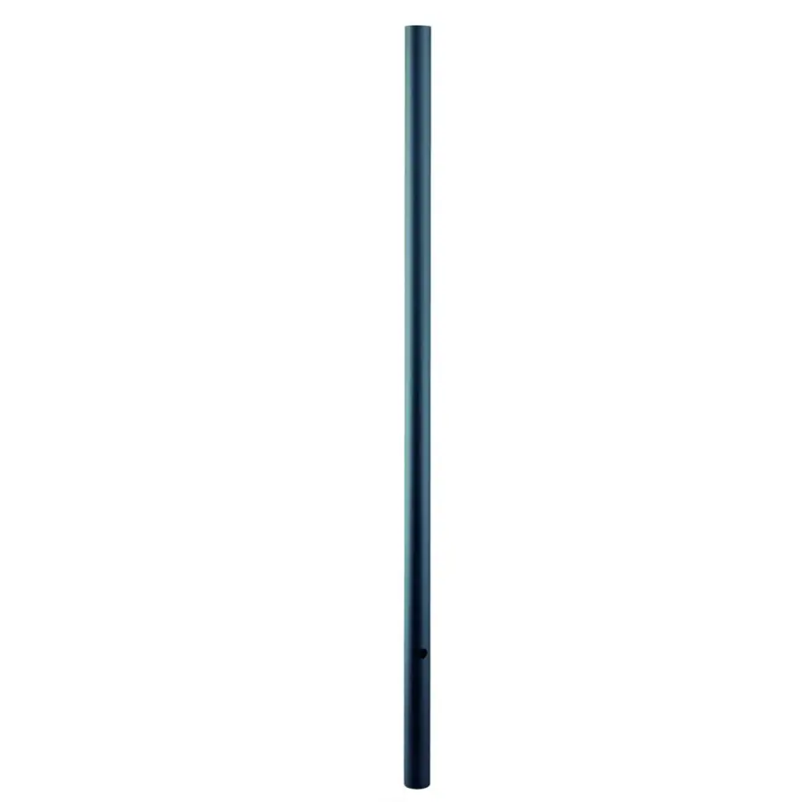 7-Foot Direct Burial Lamp Post in Matte Black